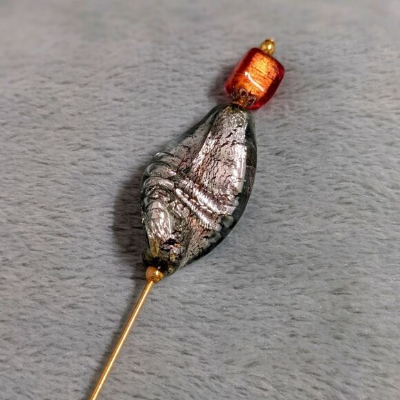 Vintage Artisan Made Italian Venetian Glass Stick Pin - Picture 4 of 10